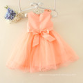 Hot Turkey wholesale children clothes summer shiny performance dance dresses Orange one piece flower party dress Vietnam dress